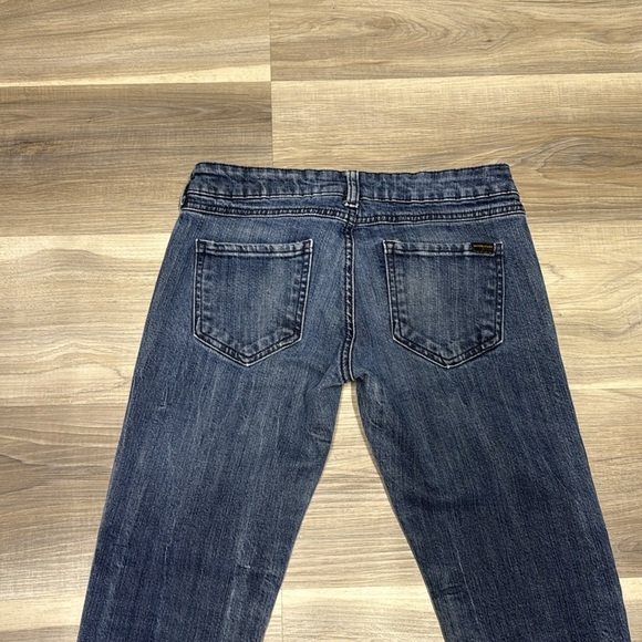 Mango Women's Dark Blue Denim low rise skinny size 4 jeans - Picture 9 of 9